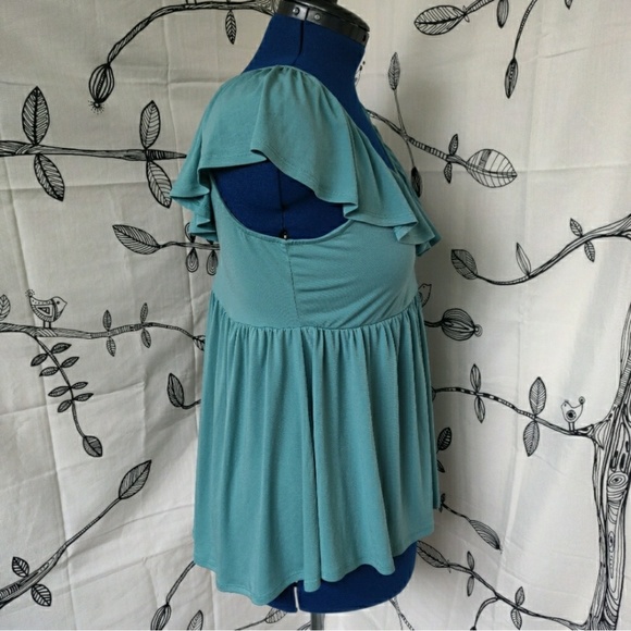 Torrid - Sea green babydoll tank - Picture 2 of 8